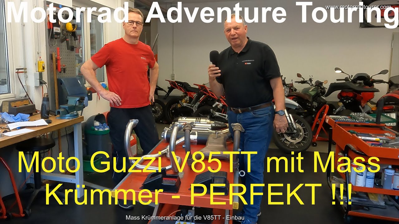 Motorrad Adventure Touring-Moto Guzzi V85TT Mass Krümmer mit Akrapovic Schalldämpfer -was bringt das