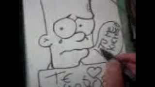 bart dibujar triste dibujos tristes simpson sad imagenes como