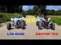 STOCK Yamaha Raptor VS STOCK Suzuki LTR 450R!
