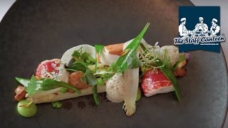 3 Michelin-starred chef Peter Goossens creates young pigeon and lobster with white asparagus dishes