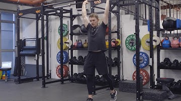 Split stance military press