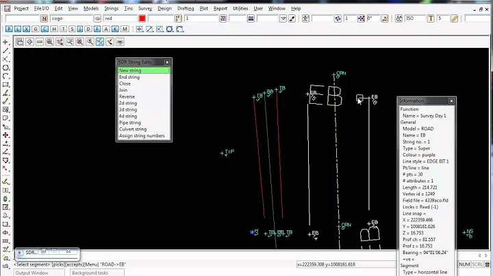 12d Model Survey - 11.0 Applying Survey Field File Edits - String Edits