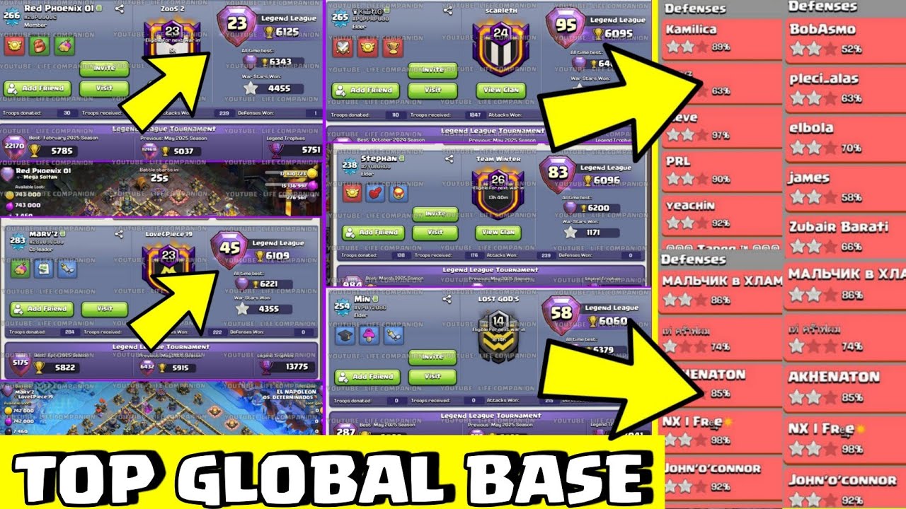 TOP 5 TH17 WAR BASES from GLOBAL RANKED Players! 💥 Anti-3 Star | Legend League 6000+ Proof (2025)
