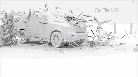Car crash animation test (3ds Max, Rayfire)