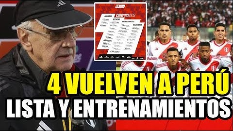 JORGE FOSSATI BRINDA LA LISTA DE CONVOCADOS PARA PARTIDOS DE SELECCION PERUANA ANTE URUGUAY Y BRASIL