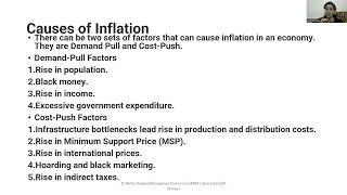 Faculty Lecture On Inflation- Managerial Economicspart-2