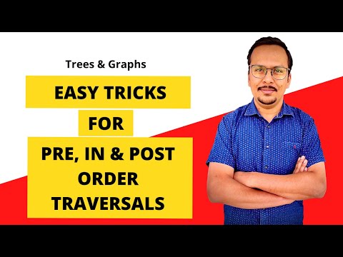 05 - Easy Trick for pre, in, post order traversals