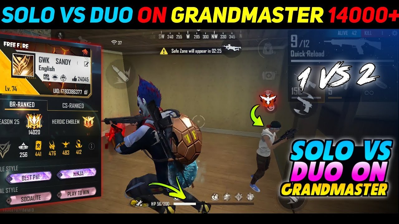 Solo Vs Duo On Grandmaster 5 Star 🌟 | Solo Vs Duo On Grandmaster - YouTube