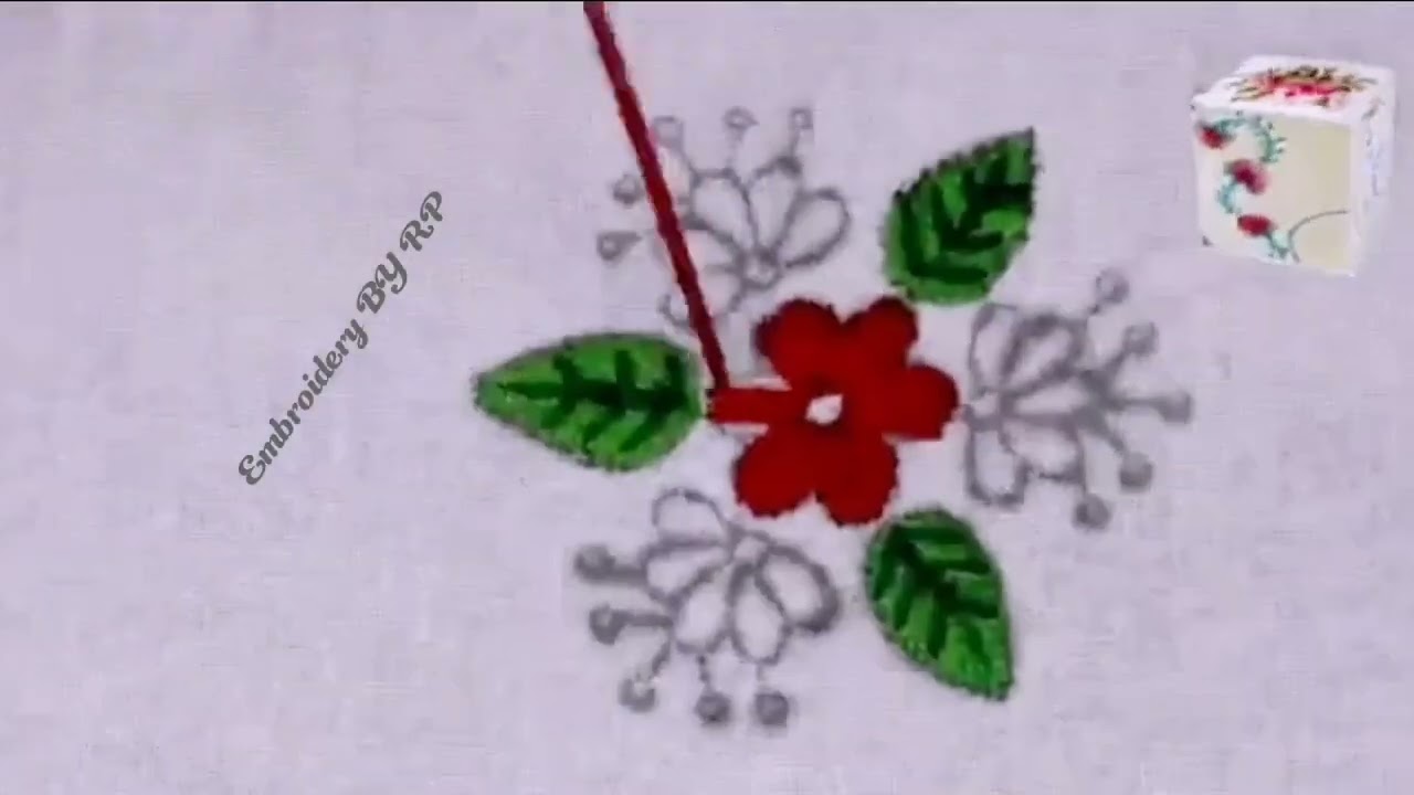 Hand Embroidery All Over Design Tutorial / Embroidery By RP
