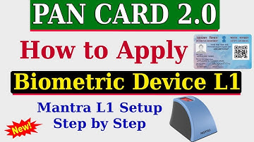 How to make PAN Card using 2 Biometrics - How to setup Mantra MFS 110 Device L1 - Mantra L1 Device