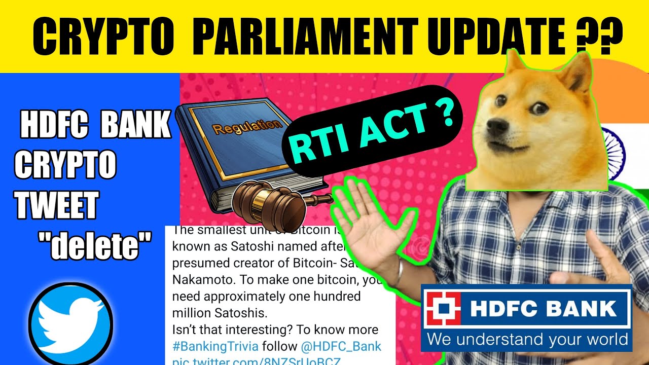 CRYPTO Bill Update!!! HDFC Bank Bitcoin Tweet Deleted?? - Tamil Crypto Tech