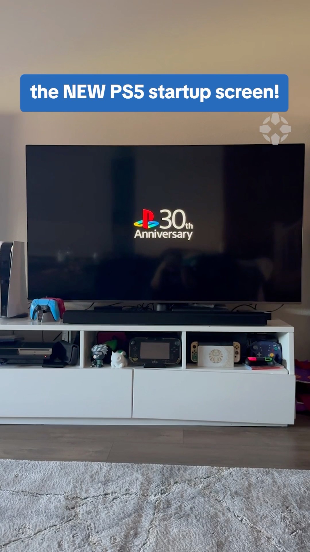 The PS5 surprised us with a new startup screen! #ps5 #ps1 #ps2 #ps3 #ps4 #startup #bootup #sound