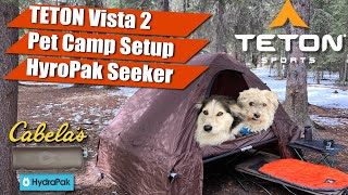 TETON Vista 2 Cot Tent | Pet Camping in the Snow | Best Car/Truck Camping Setup for 2 People