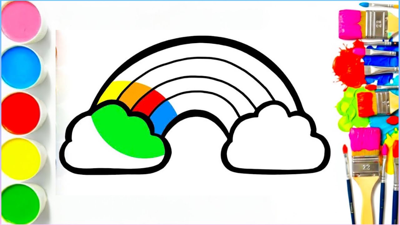 How to draw a rainbow | step by step - YouTube