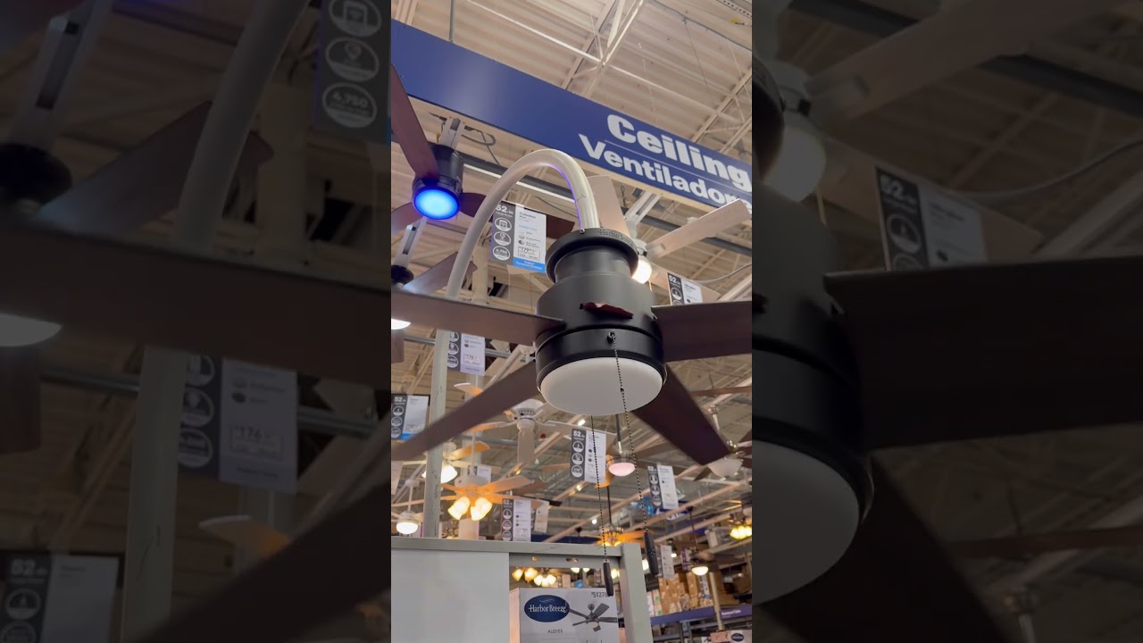 Unknown harbor breeze ceiling fan with a missing blade