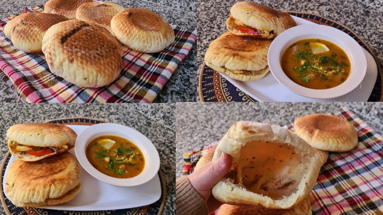 وقت البرد والثلوج مايسلكها غير شوربة ولاجاري الشعير مع أنجح ميني مطلوع بالسميد #أم_وليد #ميني_مطلوع