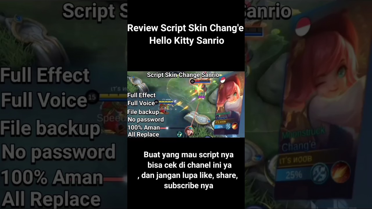 Review script skin Chang'e Hello Kitty Sanrio 