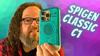 iPhone 15 Pro - Best RETRO Case! Spigen Classic C1