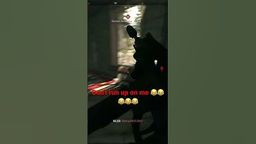 Make sure your gun work before running up on somebody in cod