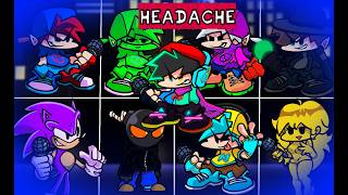 FNF - Headache but every turn change character (BIRTHDAY VIDEO :D)