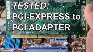 Can an external PCI-Express to PCI adapter work? Sort of...