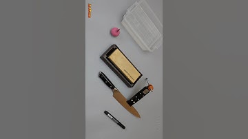 Beginner’s Secret ▶︎ Razor Sharp Edge on Water Stone! ⁉️ #asmr #knifesharpener