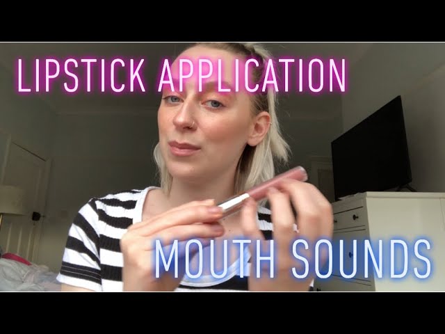 ASMR Lipstick Application Try-On | Mouth sounds and Kisses