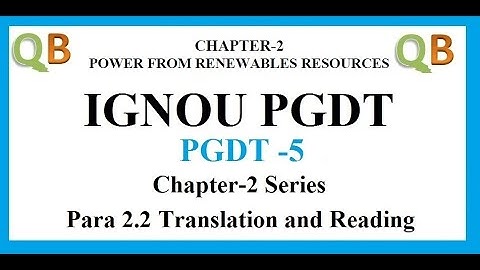 IGNOU PGDT-5 | Chapter-2 | Series of Chapter-2 | Para 2.2 |