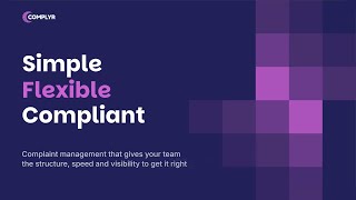 Built for Complaints Teams. Designed to Make Life Easier.