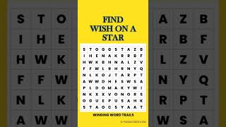Find WISH ON A STAR - Word Trails Puzzle #wordgames #wordpuzzle #wordsearch #wishonastar #wish
