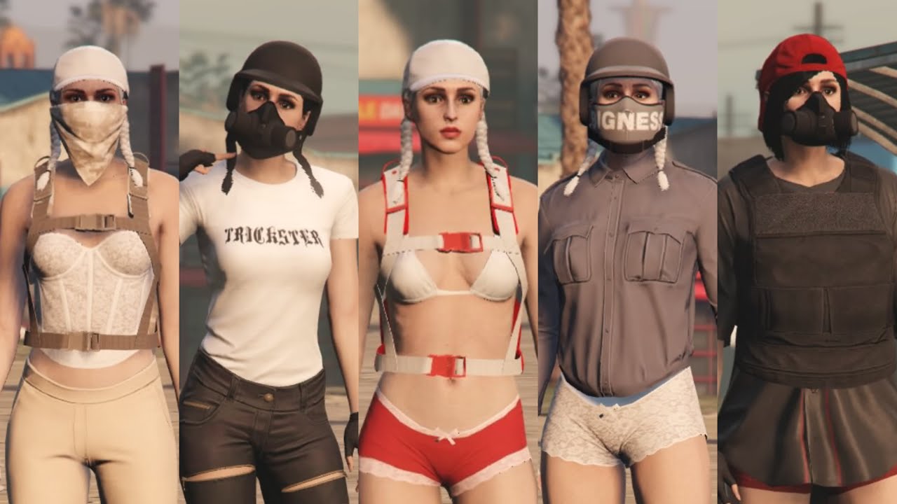 8 Cute Female Outfits (Rng/Tryhard) NO GLITCHES + TUTORIAL Gta 5 Online [2] YouTube