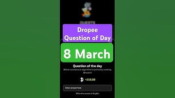 Dropee Question of Day Code 8 March | Dropee Question of Day | Dropee Today Question of Day