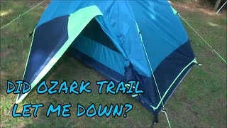 Tente De Randonnée Ozark Trail 2 Personnes En Polyester Recyclé - Couleur Bleue