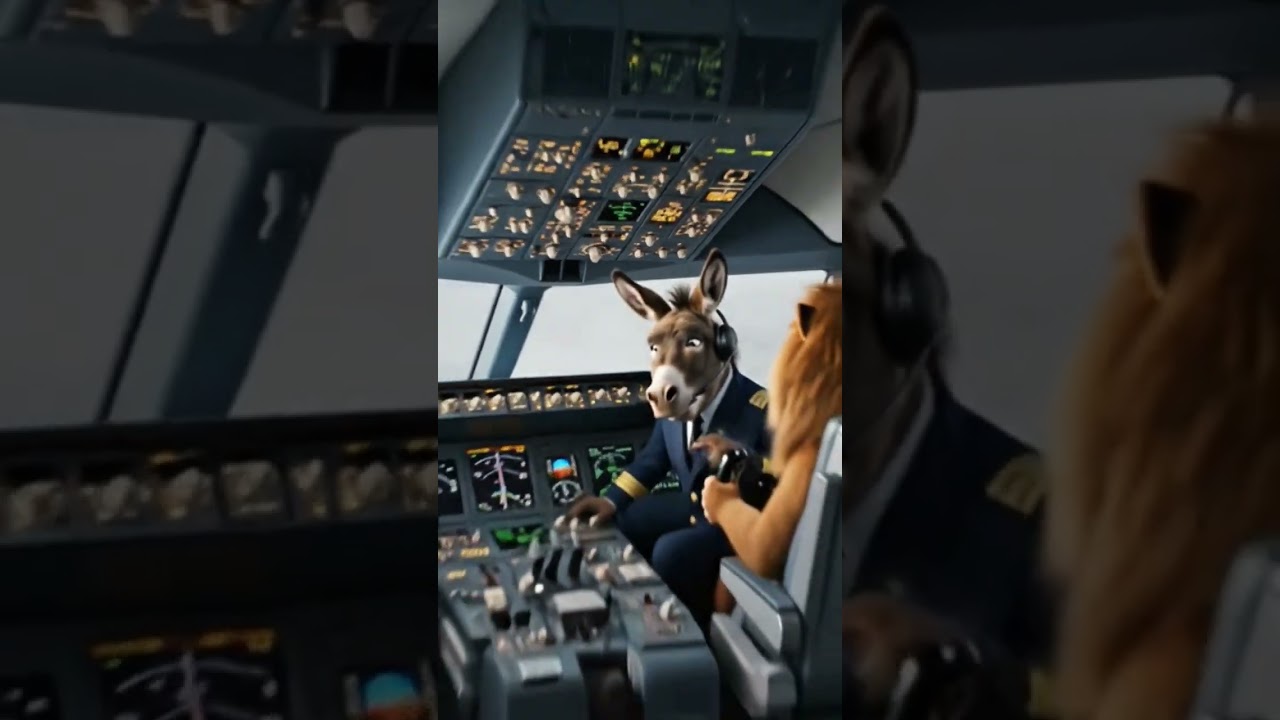 “Realistic Jungle Flight Chaos ✈️🦁 | Donkey Pilot in Trouble