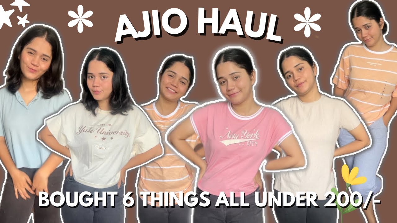 AJIO T-Shirts Haul😍|| Under 200/-😱|| Upto 80% Off|| Try-On Haul ||@Thatmechgurll 