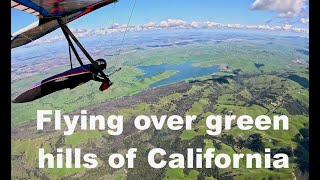 [Narrated][4K] Flying over green hills of California