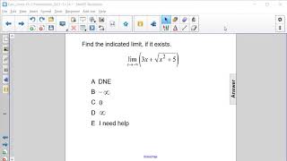 AP Calc AB Limits at Infinity with Radicals Q61
