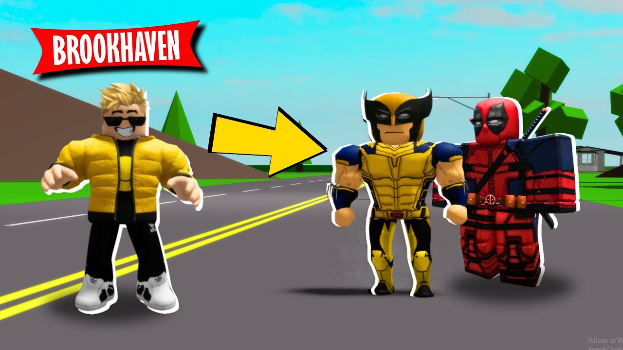 COMO VIRAR O DEADPOOL E O WOLVERINE REALISTA BROOKHAVEN RP ROBLOX - YouTube