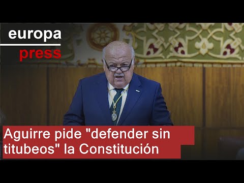 El presidente del Parlamento andaluz pide "defender sin titubeos" la Constitución
