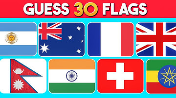 Guess the Country by the Flag 🚩 | 30 Flags Quiz Challenge"