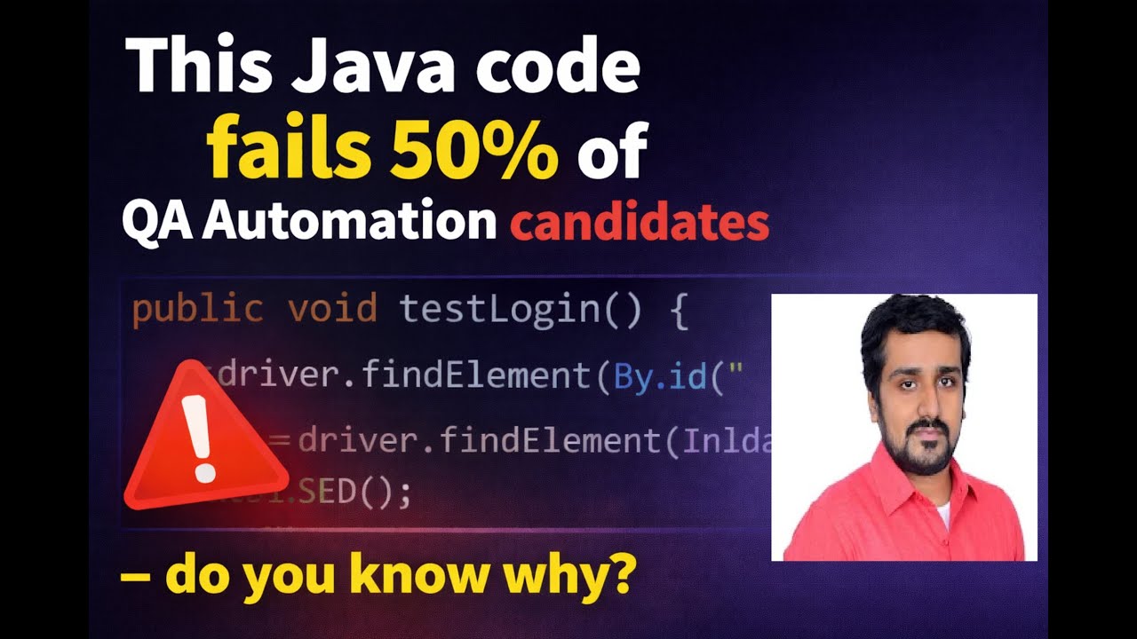 This Java code destroyed 50% of QA Automation interviews 😱