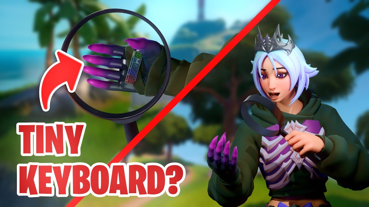 I Played Fortnite With The SMALLEST Keyboard Possible