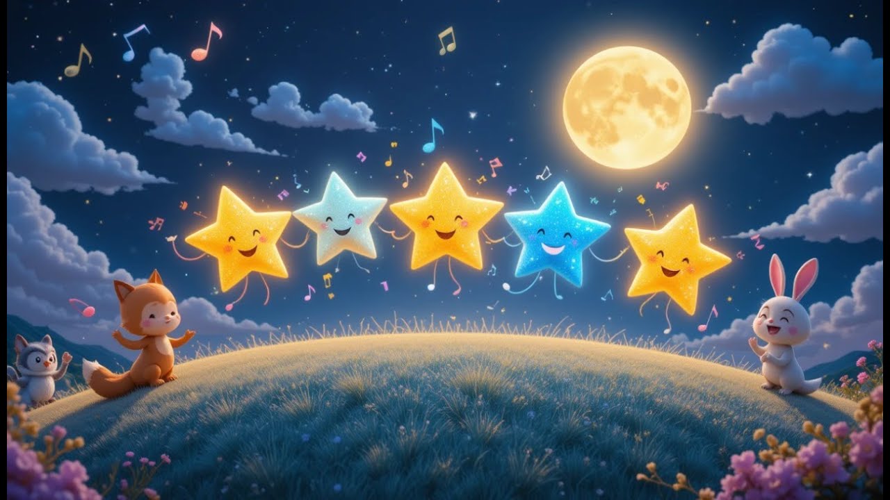counting stars | Numbers Song for Kids | Learn to Count with Twinkling Stars and Gentle Music