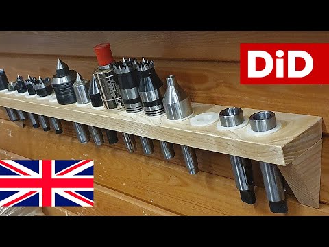 1009. Custom wooden shelf for lathe accessories