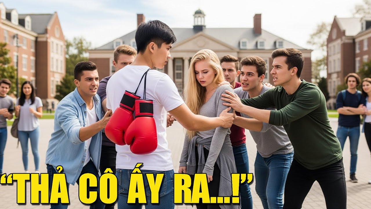 Bảo Vệ Cô Gái Khỏi Nhóm Bắt Nạt Ở Mỹ, Du Học Sinh Việt Bị Coi Thường Hạ Gục Ngôi Sao Boxing