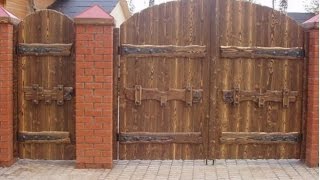 Красивые ВОРОТА из Дерева Красивые ВОРОТА из Дерева