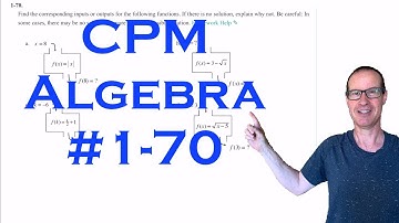 CPM Algebra Chapter 1 Problem 70
