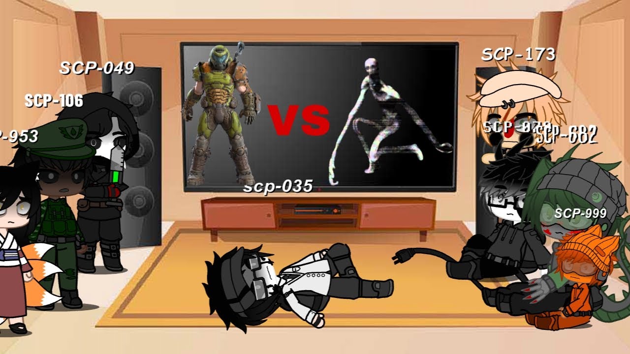 Gacha Club Reaction:[SCPs React To Doomslayer Vs 096 part 2] [🇸🇦+🇺🇸]