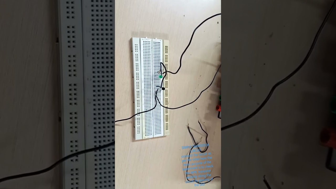SIMPLE TRANSISTOR CIRCUIT -TESTING AN NPN TRANSISTOR 