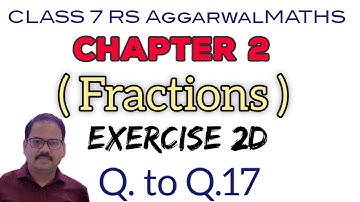 Exercise 2D Class 7 RS Aggarwal Maths